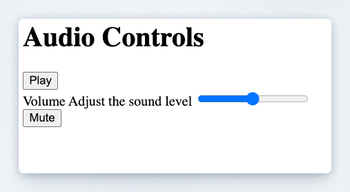 Preview of the accessible audio controller